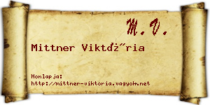 Mittner Viktória névjegykártya